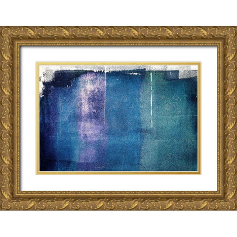 Painted Textures Gold Ornate Wood Framed Art Print with Double Matting by Mossholder, Tim