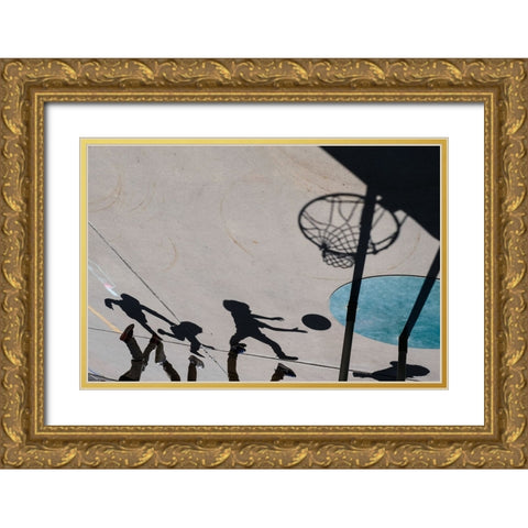 The Game Gold Ornate Wood Framed Art Print with Double Matting by Harter, Sydney