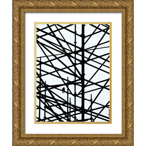 Coffee Break Gold Ornate Wood Framed Art Print with Double Matting by Cederberg, Marcus