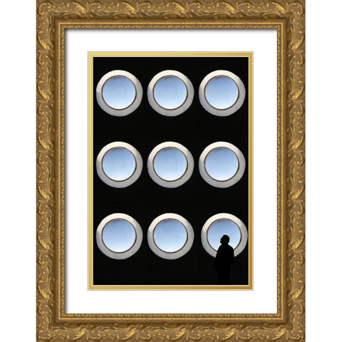 Lost in space Gold Ornate Wood Framed Art Print with Double Matting by Cederberg, Marcus