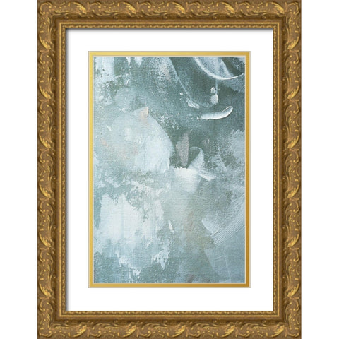 Green and White Acrylic No 3 Gold Ornate Wood Framed Art Print with Double Matting by Sawall, Anastasia