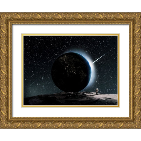 CÂ…Sc‰‡AcÂŽAœDcƒ Gold Ornate Wood Framed Art Print with Double Matting by CVV