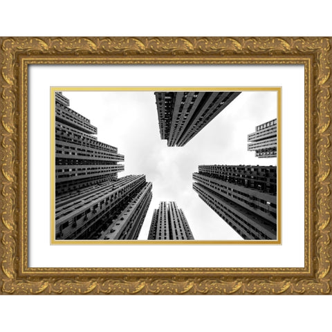 Urban Elements Gold Ornate Wood Framed Art Print with Double Matting by Makoto, Sasaki