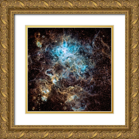 Tarantula Nebula Gold Ornate Wood Framed Art Print with Double Matting by Chander, Vikas
