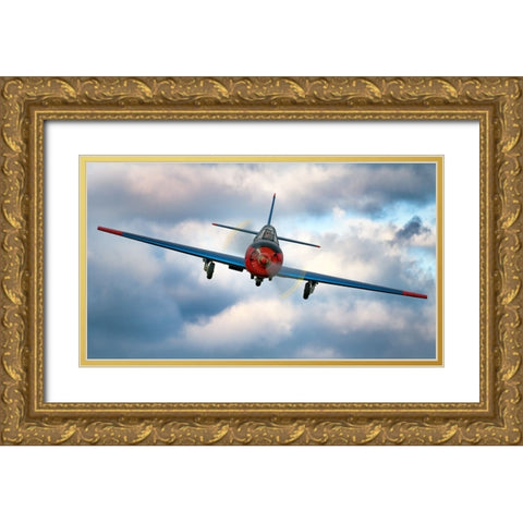 Flying in clouds Gold Ornate Wood Framed Art Print with Double Matting by Wrobel, Piotr