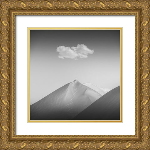 Climber Gold Ornate Wood Framed Art Print with Double Matting by Van Quan, Vu