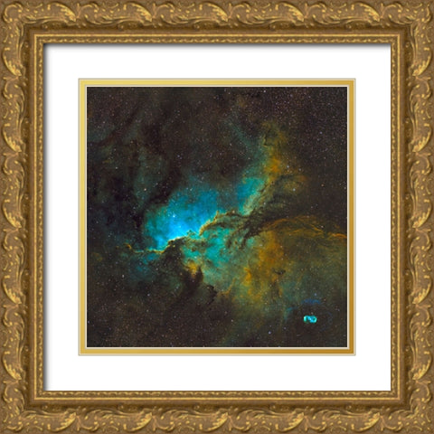 The Dragons of Ara Gold Ornate Wood Framed Art Print with Double Matting by Zhen Yu, James