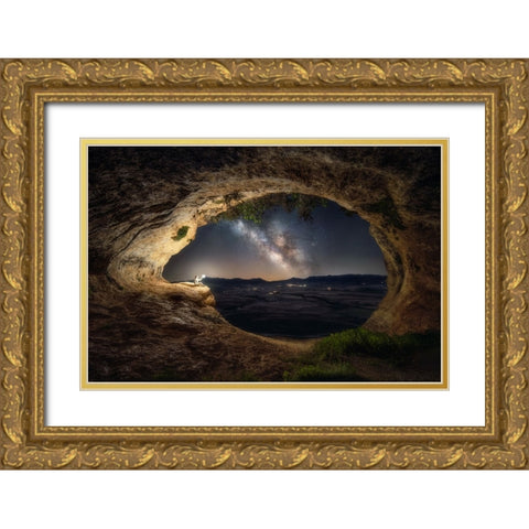 Caves Of Zaen I Gold Ornate Wood Framed Art Print with Double Matting by Lopez, Bartolome