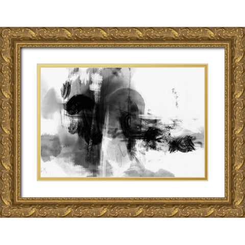 Mono Wild Gold Ornate Wood Framed Art Print with Double Matting by 1x Studio II