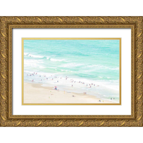 Summertime Gold Ornate Wood Framed Art Print with Double Matting by Raif, Joshua