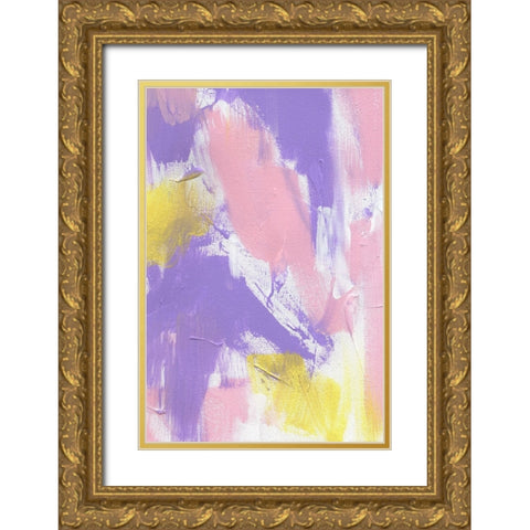 Color Bomb Gold Ornate Wood Framed Art Print with Double Matting by Uplusmestudio