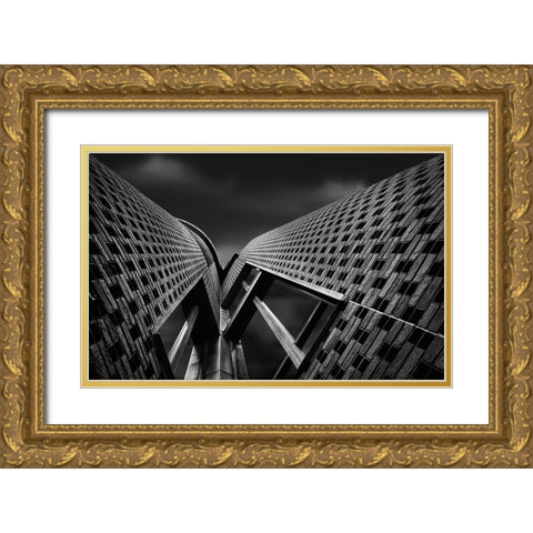 RIValry Gold Ornate Wood Framed Art Print with Double Matting by Van Son, Greetje