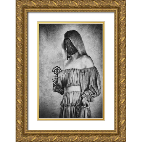 Keys Keeper Gold Ornate Wood Framed Art Print with Double Matting by Ulfig Arps, Sandra