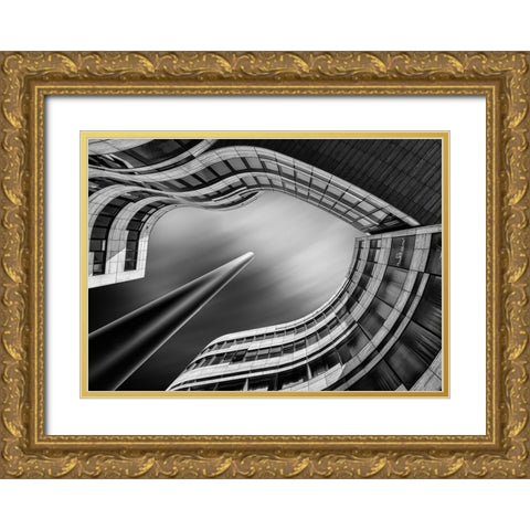 Kap Bogen Gold Ornate Wood Framed Art Print with Double Matting by Figueras, Antoni
