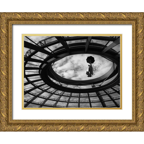 Arrival Gold Ornate Wood Framed Art Print with Double Matting by Pan, Yi