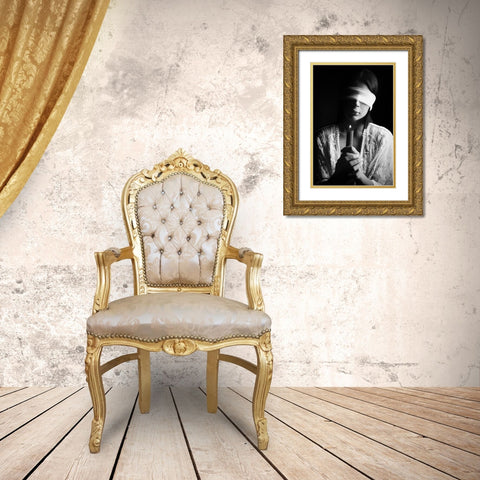 not see Gold Ornate Wood Framed Art Print with Double Matting by Heydari, Amir