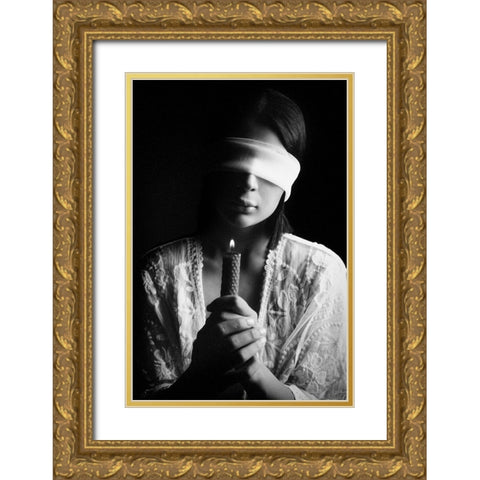 not see Gold Ornate Wood Framed Art Print with Double Matting by Heydari, Amir