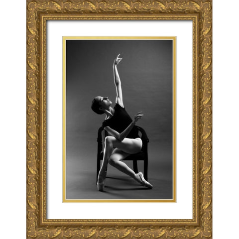 Untitled Gold Ornate Wood Framed Art Print with Double Matting by Fridman, Eleonora