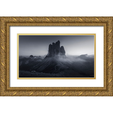 Electricity Gold Ornate Wood Framed Art Print with Double Matting by De Franzoni, Thomas