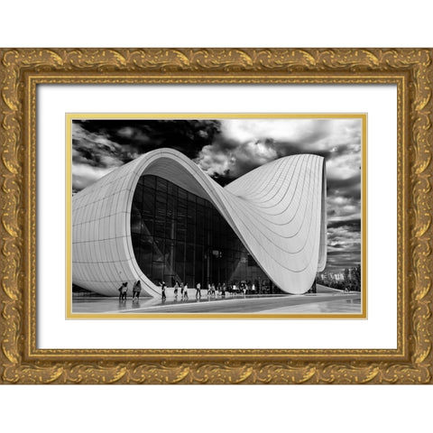 Queue Gold Ornate Wood Framed Art Print with Double Matting by Mghebrishvili, Nino