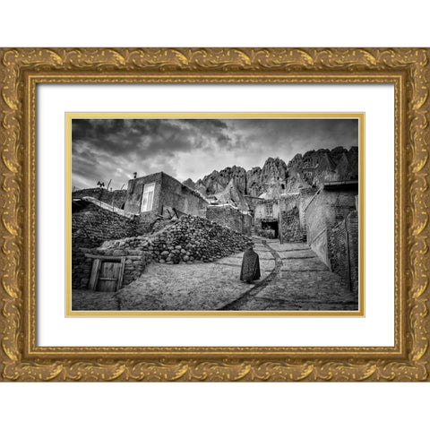 My Everyday Golgota. Documentary Gold Ornate Wood Framed Art Print with Double Matting by Timiras, Bogdan