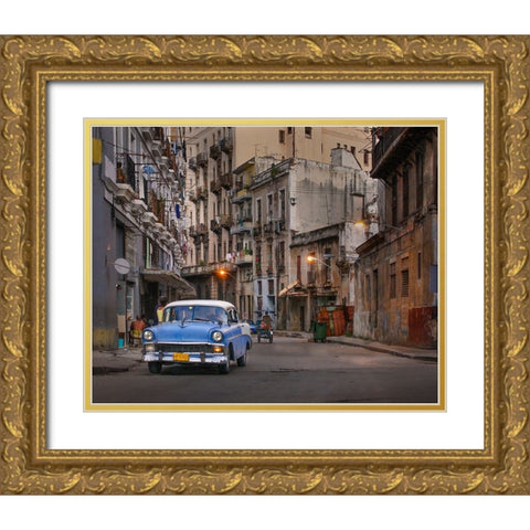 Good Evening 2 Gold Ornate Wood Framed Art Print with Double Matting by Creativeartsolution, Khoshro