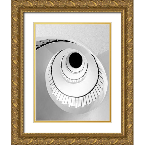 Snail Gold Ornate Wood Framed Art Print with Double Matting by Hara, Tomoshi