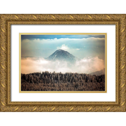 Unknown Land Gold Ornate Wood Framed Art Print with Double Matting by Baudot, Christophe
