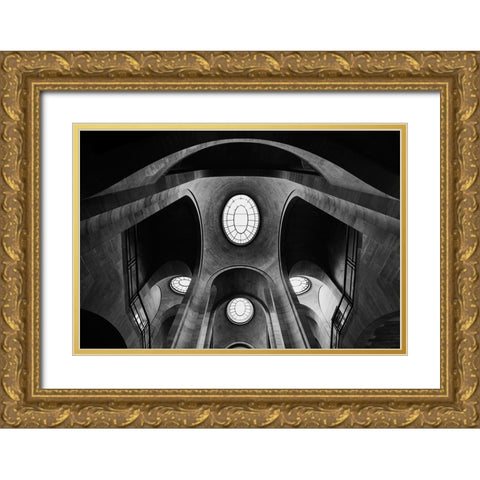 Beam me up Gold Ornate Wood Framed Art Print with Double Matting by Sowter, Ashley