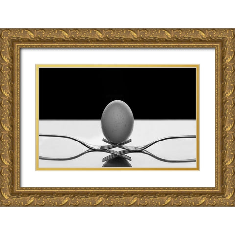 The egg Gold Ornate Wood Framed Art Print with Double Matting by Toniolo, Giorgio