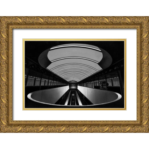 Marin Center Gold Ornate Wood Framed Art Print with Double Matting by Zeng, Jiahong