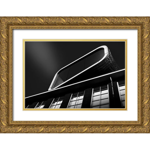 Roof Decoration Gold Ornate Wood Framed Art Print with Double Matting by Van Son, Greetje