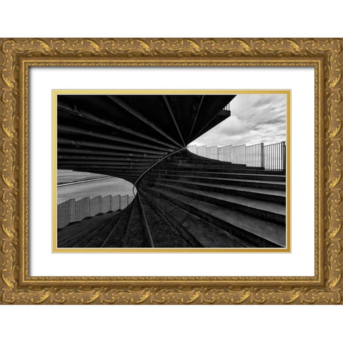 Connecting soil an sky Gold Ornate Wood Framed Art Print with Double Matting by Klesse, Andreas