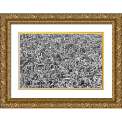 Tokyo texture Gold Ornate Wood Framed Art Print with Double Matting by Higa, Kengo