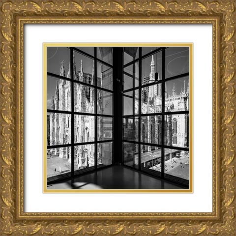 Il Duomo Gold Ornate Wood Framed Art Print with Double Matting by Frueh, Felix