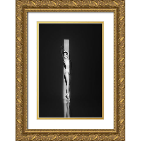 Facing The Light Gold Ornate Wood Framed Art Print with Double Matting by Yang, Yingchen
