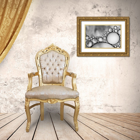 bubbles Gold Ornate Wood Framed Art Print with Double Matting by Garcia, Helena