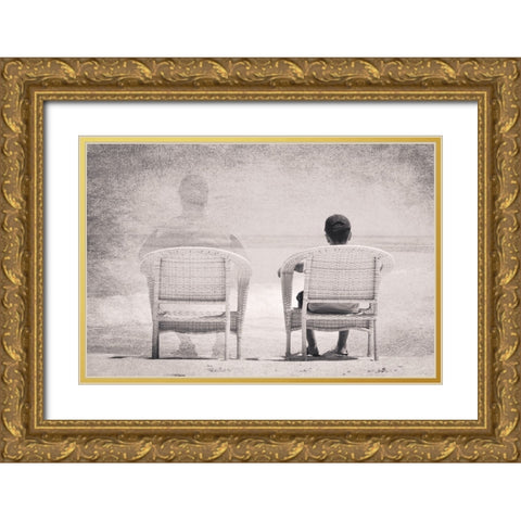 Loss Gold Ornate Wood Framed Art Print with Double Matting by Olwy, Moutaz