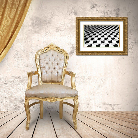 floor Gold Ornate Wood Framed Art Print with Double Matting by Auerbach, Markus