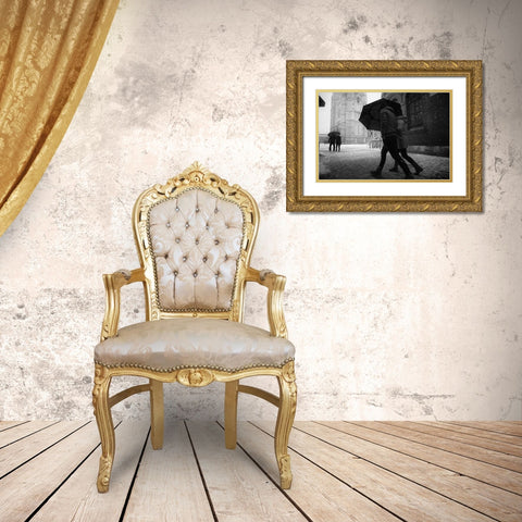 Parapet Gold Ornate Wood Framed Art Print with Double Matting by Oskarrls