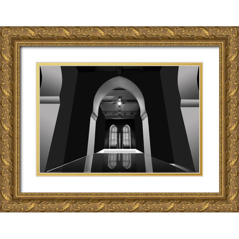 Untitled Gold Ornate Wood Framed Art Print with Double Matting by Hishamtwhed