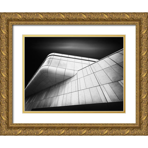 Balcony Gold Ornate Wood Framed Art Print with Double Matting by Vazan, Karol