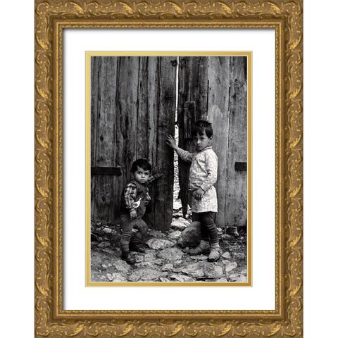 Guardian Gold Ornate Wood Framed Art Print with Double Matting by Garik