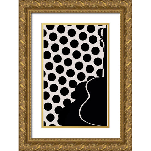 my spanish guitar Gold Ornate Wood Framed Art Print with Double Matting by Natalia