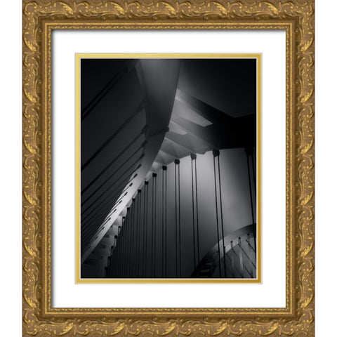 Bridges Gold Ornate Wood Framed Art Print with Double Matting by Azevedo, Olavo