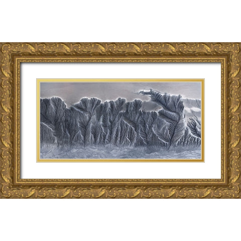 Earth Fissure Gold Ornate Wood Framed Art Print with Double Matting by Cui, Yuan
