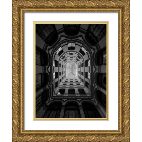 Indalo Gold Ornate Wood Framed Art Print with Double Matting by Cedron, Mabel