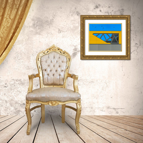 Facade - Hasharon Gold Ornate Wood Framed Art Print with Double Matting by Orbach, Arnon