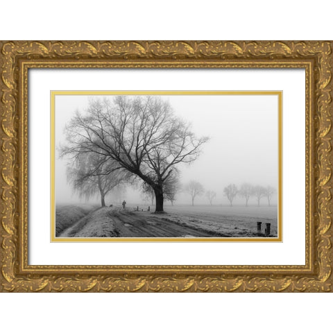 Wanderer Gold Ornate Wood Framed Art Print with Double Matting by Wilbers, Wiebe