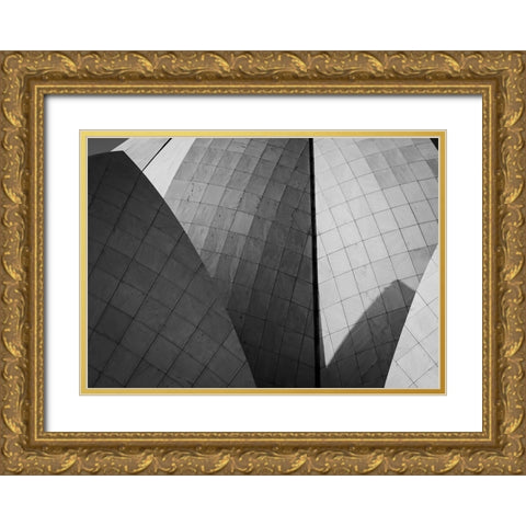 Lotus temple Gold Ornate Wood Framed Art Print with Double Matting by Chawla, Shobhit